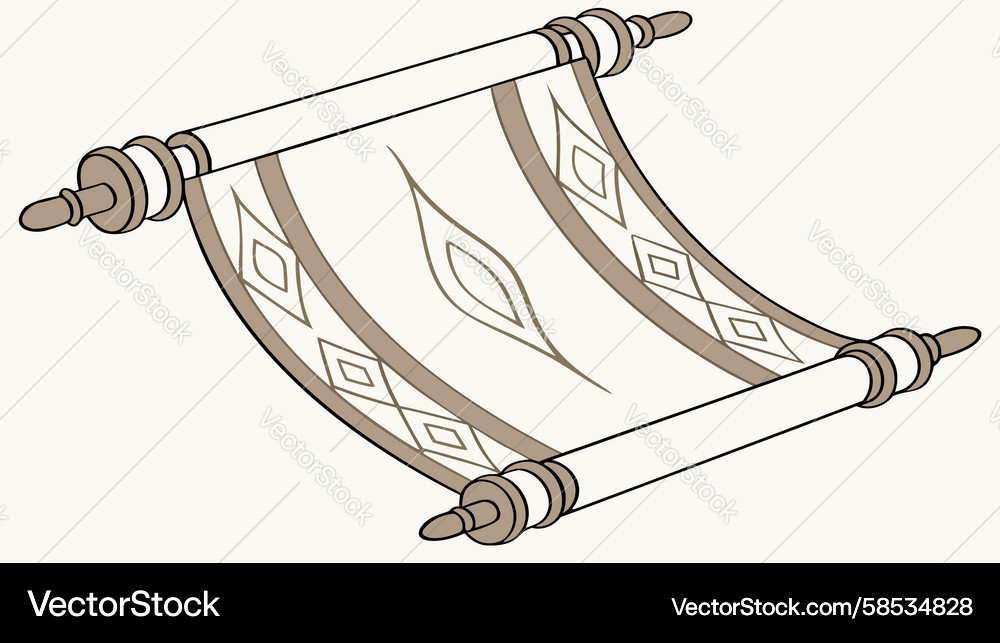 Wavy Scroll Abstract Pattern Vector Image