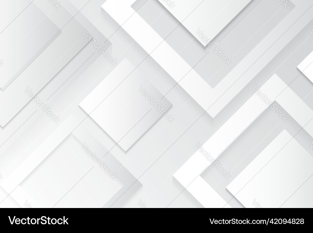 White abstract background on 3d design vector image