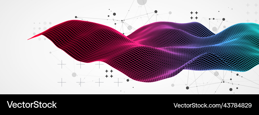 Abstract Wave Data Flow vector image