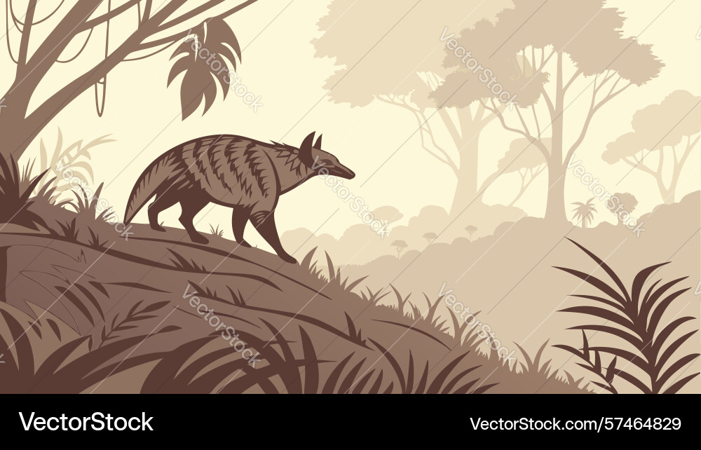 Badger in forest wild nature design generative ai Vector Image