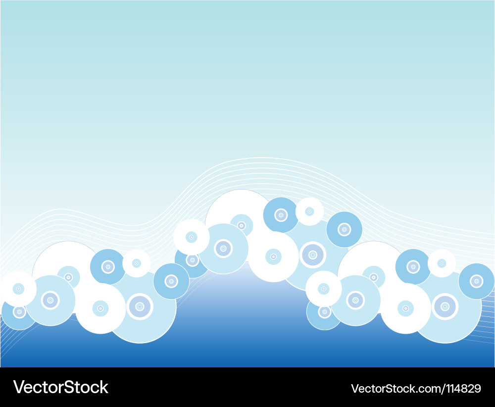 Circle and grid background vector image