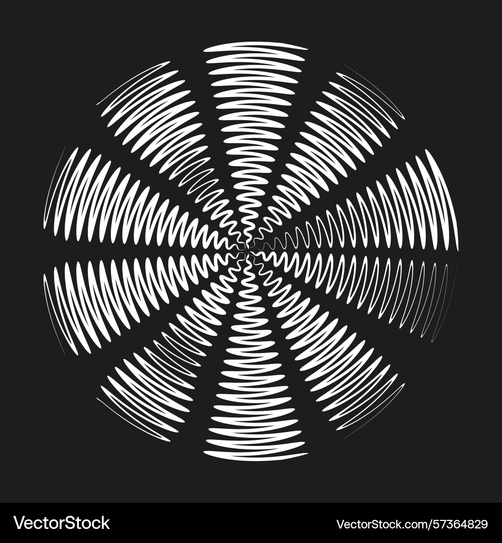 Circular radial pattern round burst design Circular radial pattern round burst design vector image