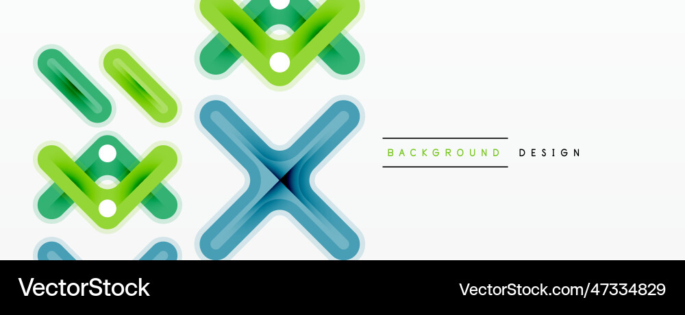 Cross line background minimal geometric template Vector Image