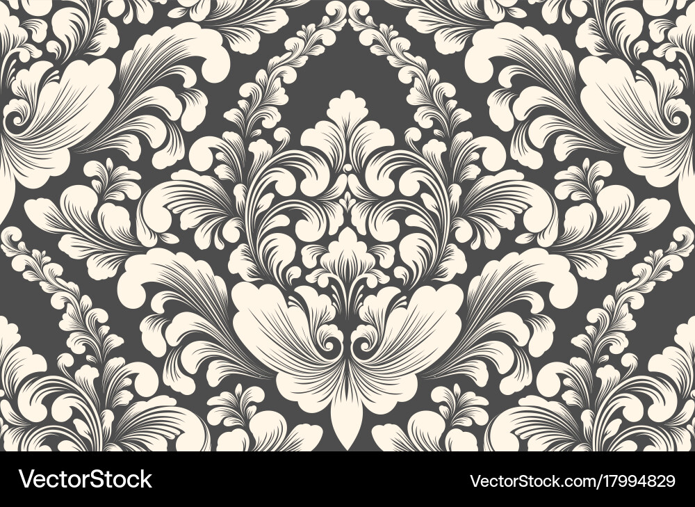 Damask seamless pattern element classical Vector Image