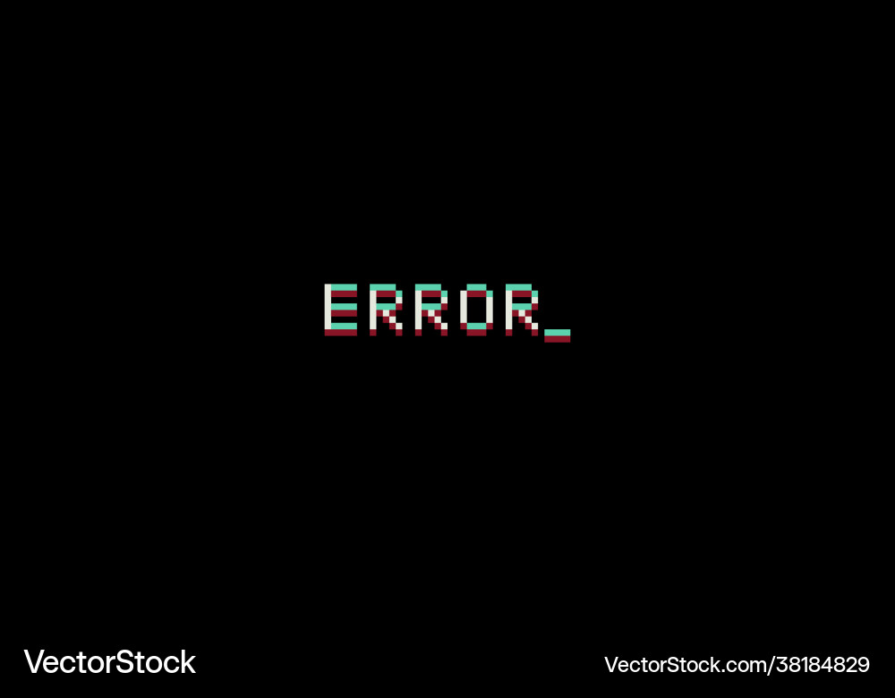 Error text message pixels for game assets Vector Image