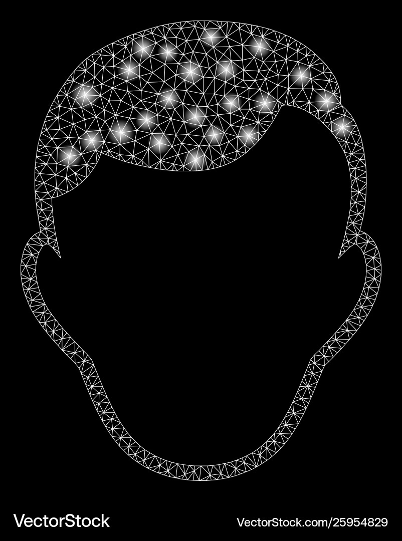 Flare mesh wire frame face template with Flare mesh wire frame face template with vector image