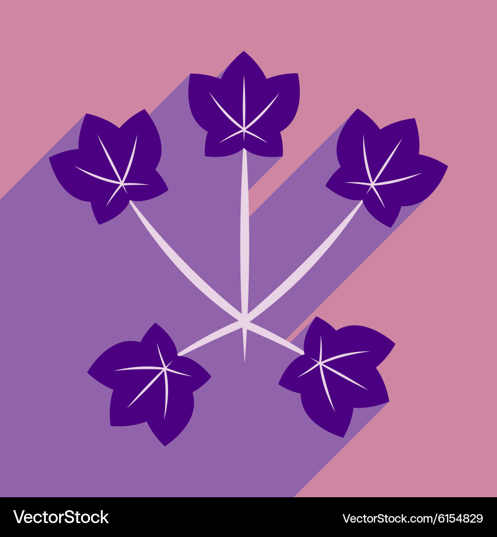 Flat with shadow icon and mobile application maple vector image