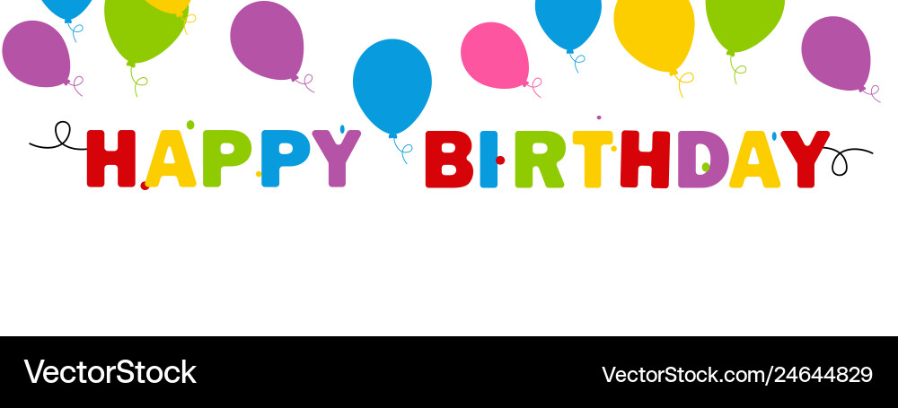 Happy birthday banner background vector image