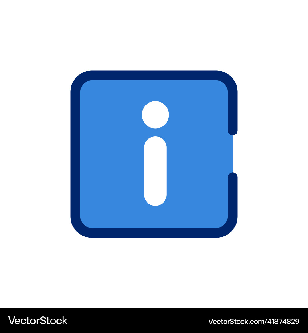 Information box icon of navigation and guide vector image
