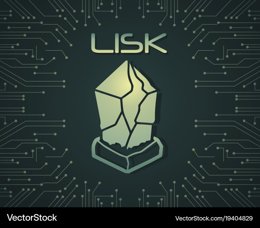 Lisk blockchain design background style vector image
