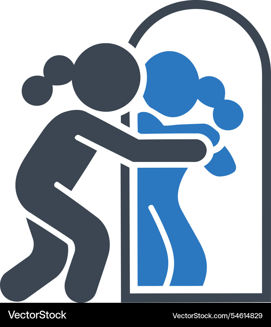 Mirror reflection icon Royalty Free Vector Image