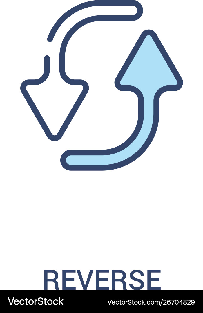 Reverse Arrow Icon - Simple Line vector image