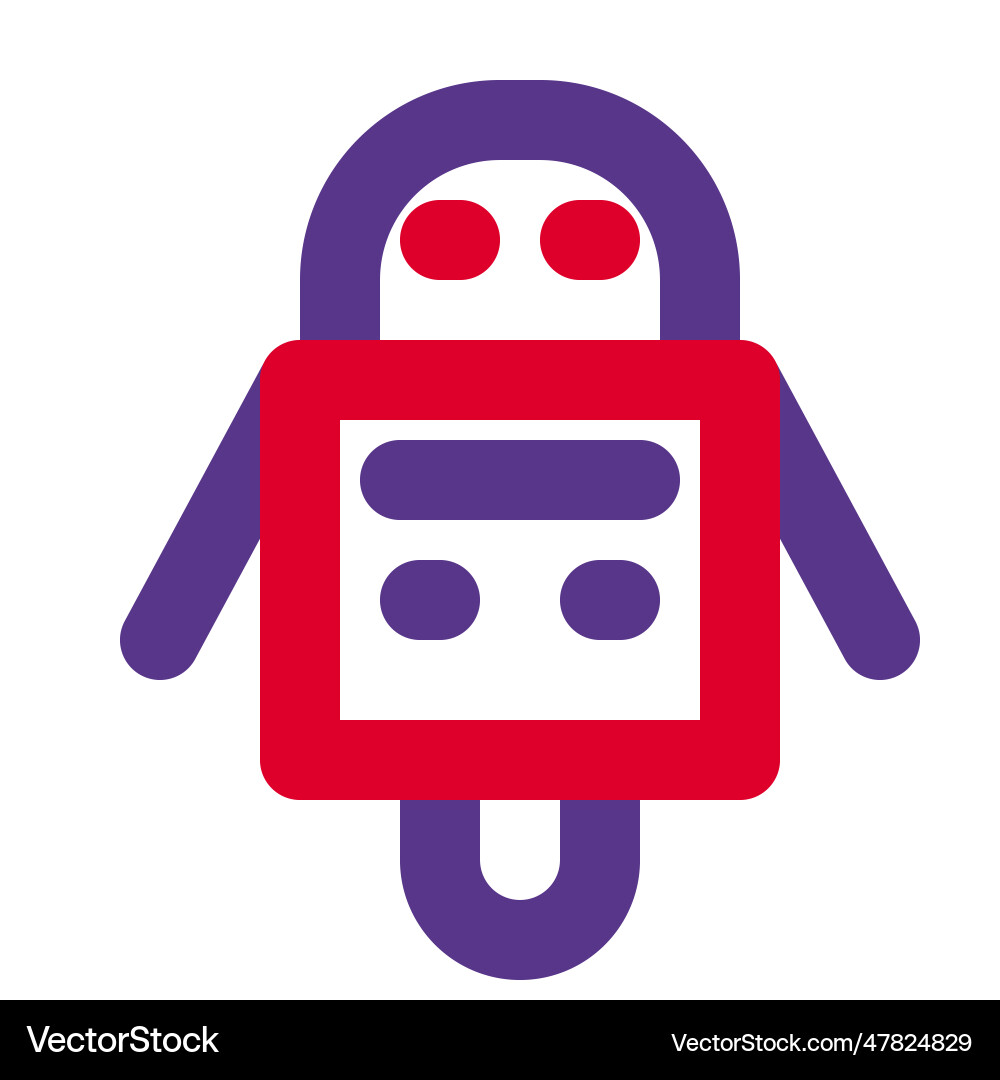 Robot with automation technology features Vector Image