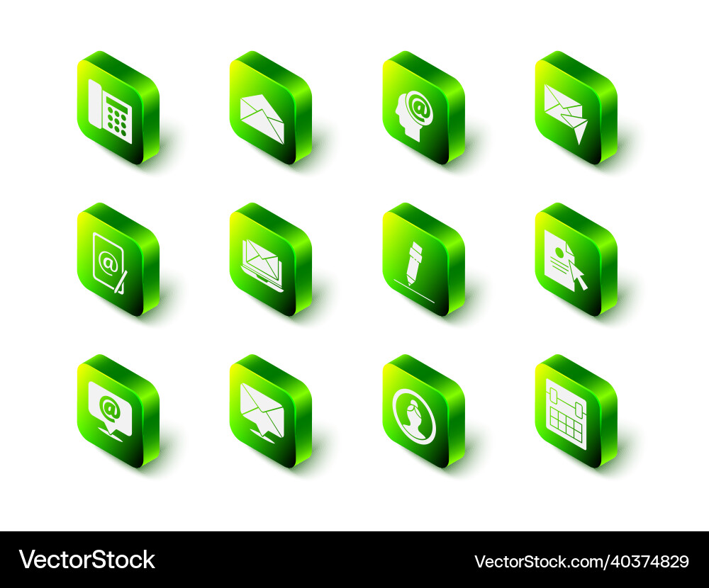 Set envelope mail and e-mail document cursor Set envelope mail and e-mail document cursor vector image
