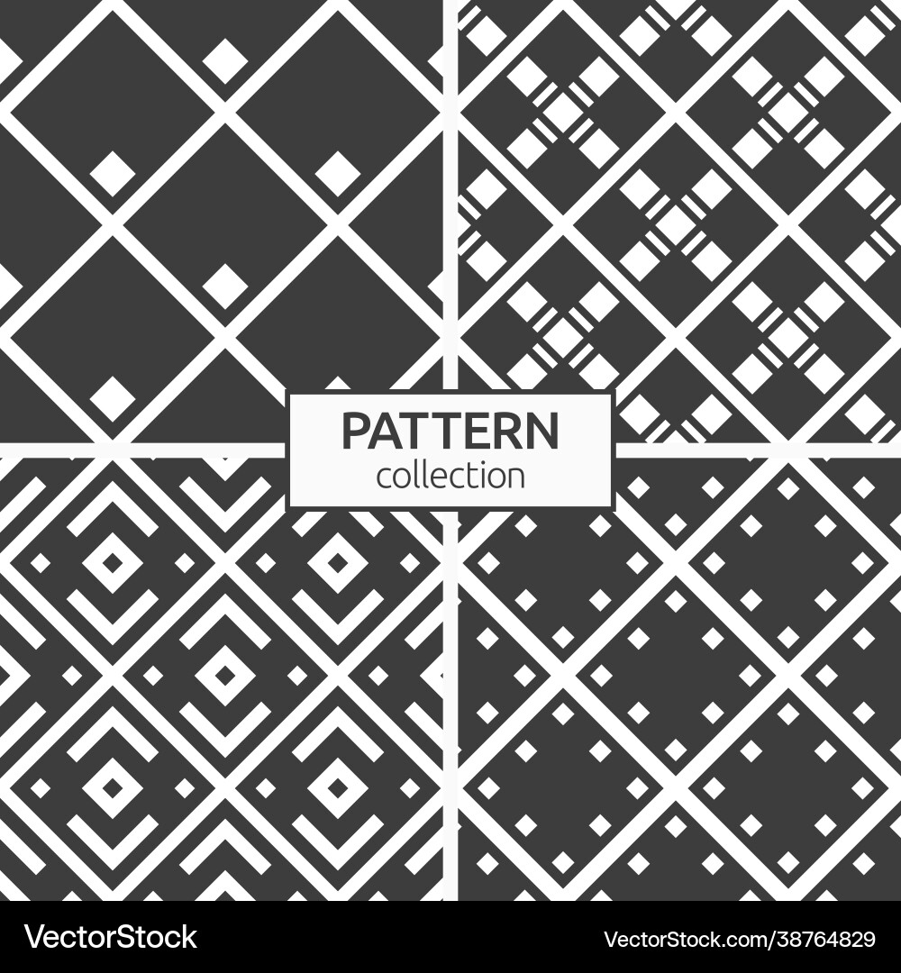 Set four seamless patterns repeating Vector Image