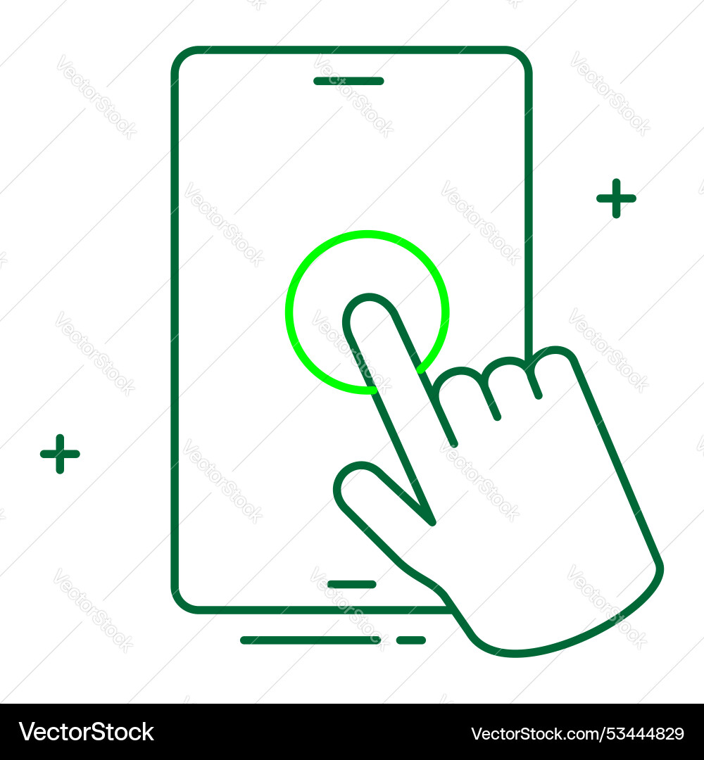Smartphone touch interaction icon design mobile Vector Image