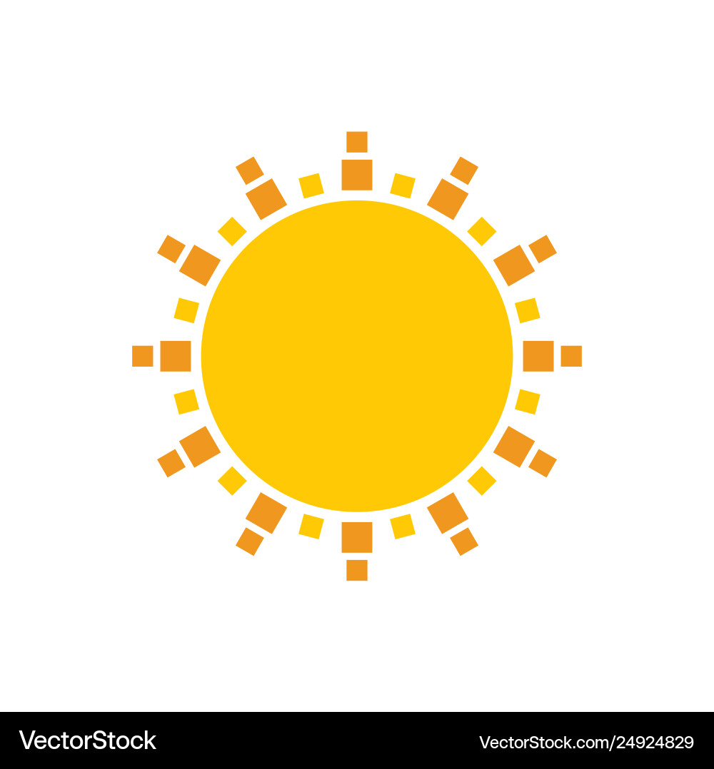 Sun icon on background for graphic and web design Vector Image
