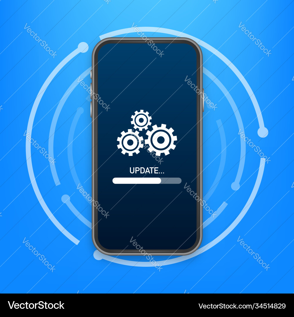 Systemsoftware aktualisieren Daten oder synchronisieren Systemsoftware aktualisieren Daten oder synchronisieren vektorbild