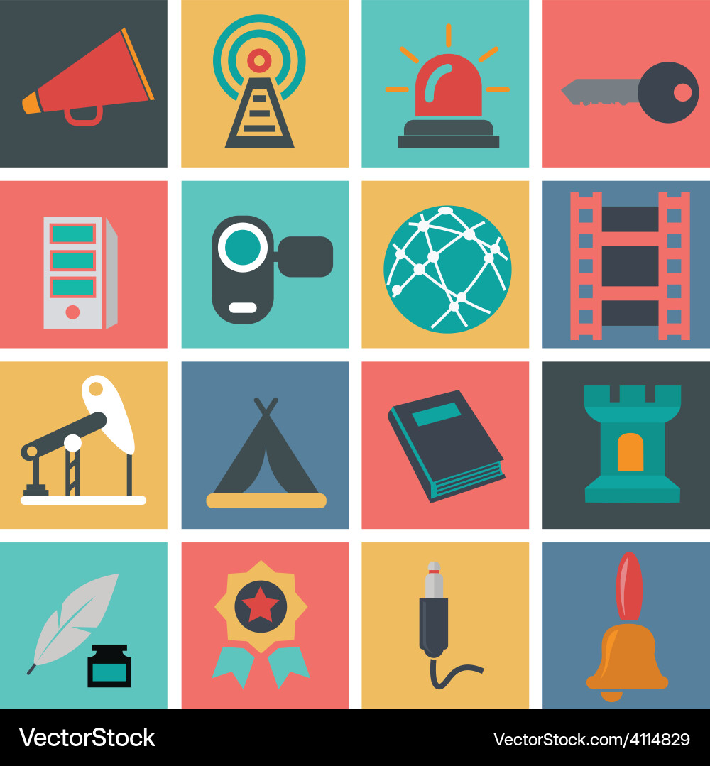 Web design and technology icons Vector Image