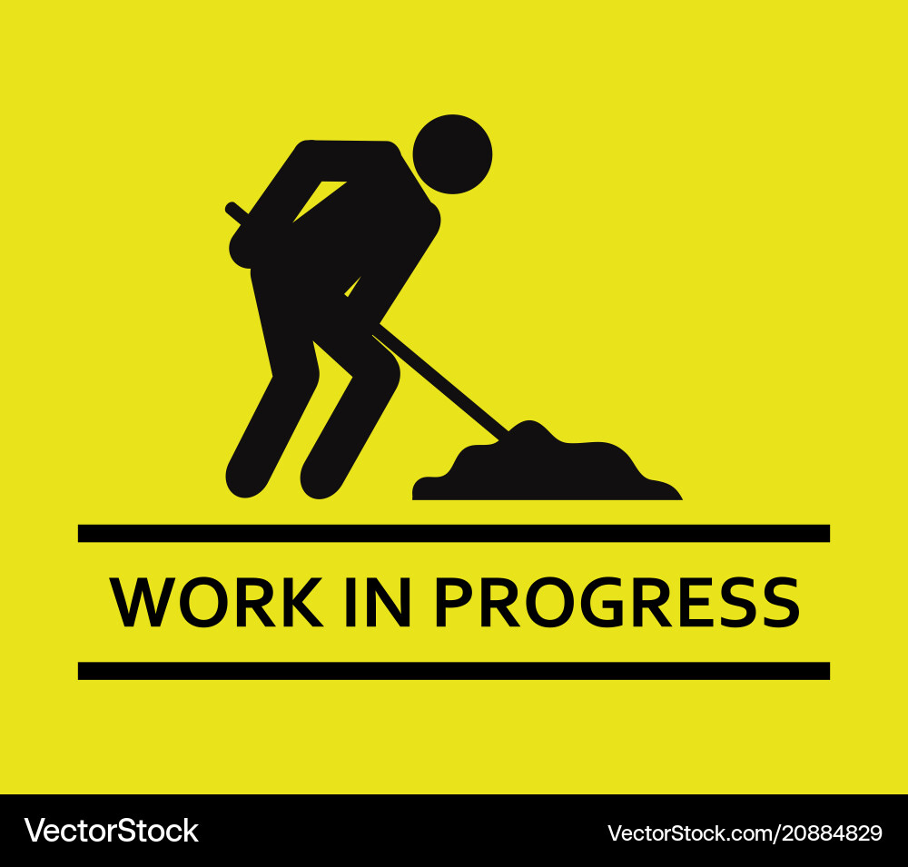Work signal icon in progress Work signal icon in progress Vector Image