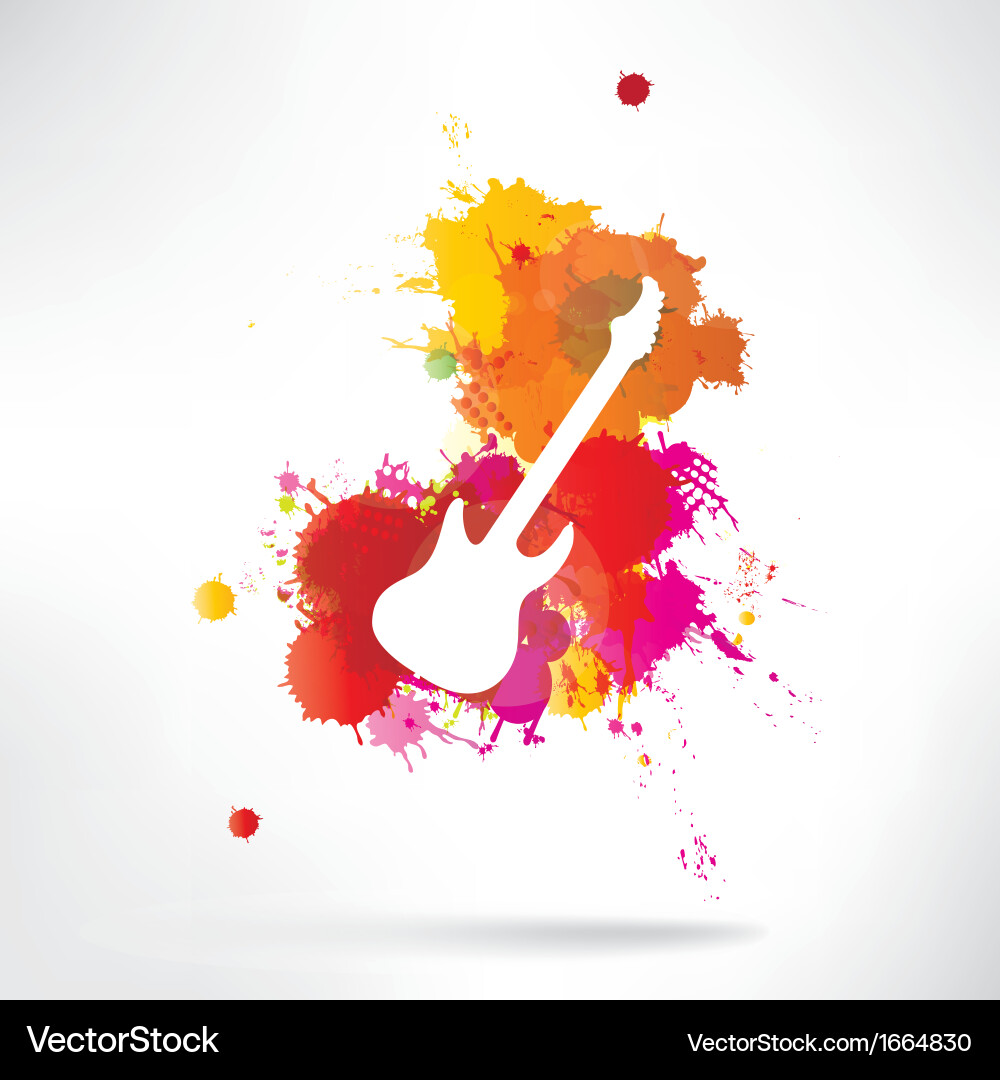 Abstract background notes and splatter vector image