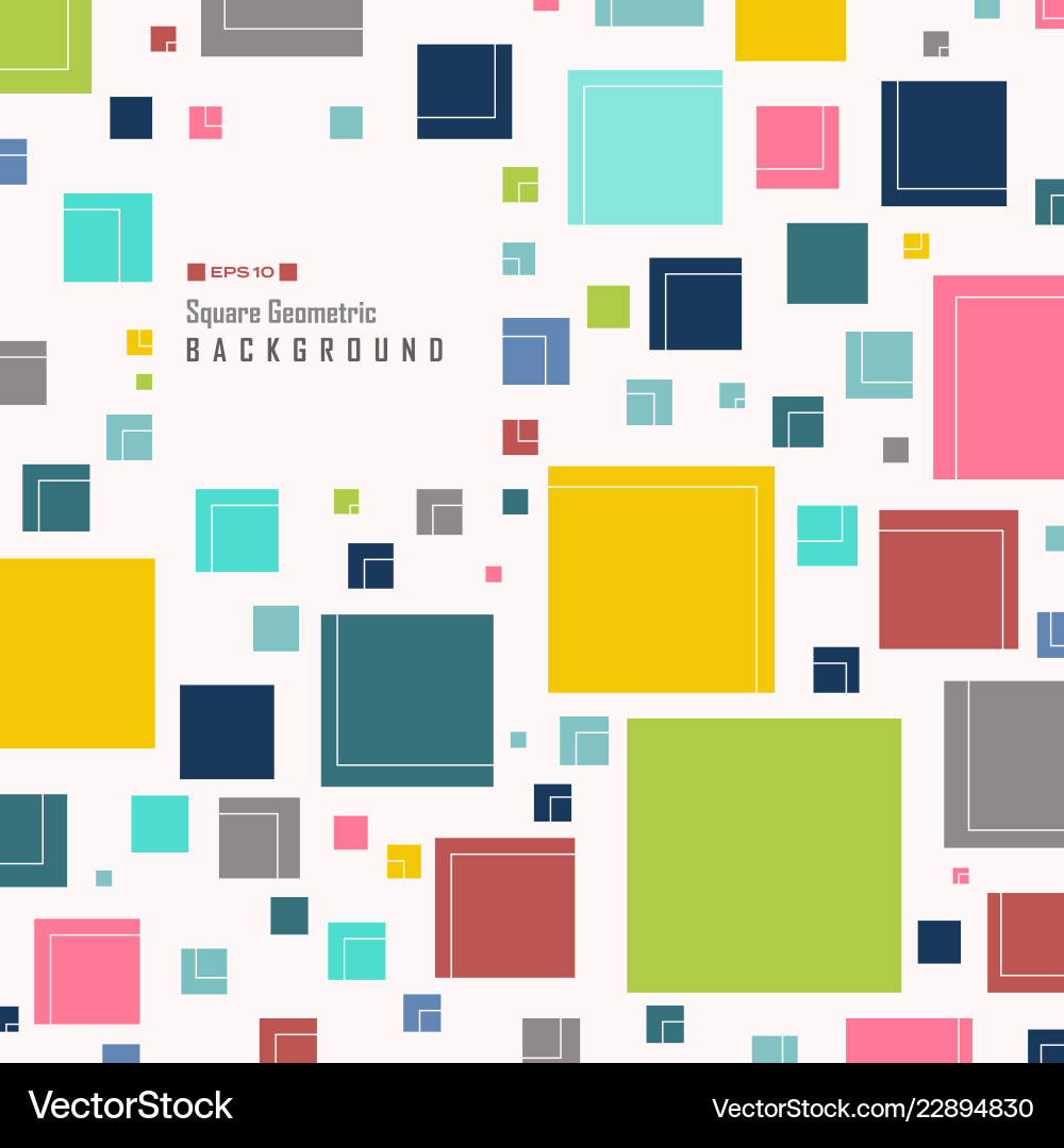 Abstract of simple colorful square geometric Abstract of simple colorful square geometric vector image