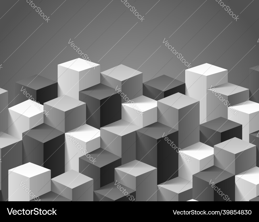 Abstract texture from 3d cubes background vector image