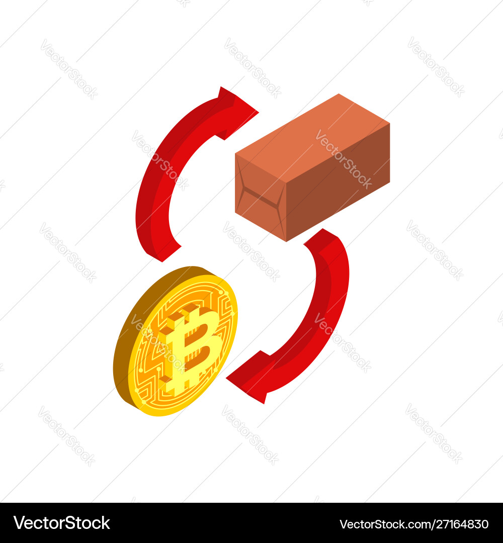 Exchange goods for bitcoin dollar and crypto – Royalty-Free Vector |  VectorStock