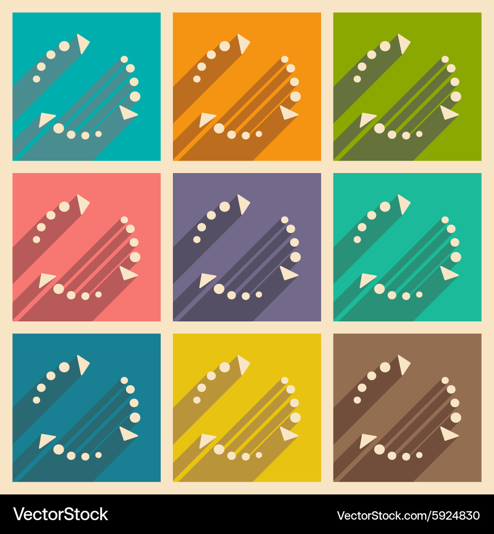 Flat with shadow concept and mobile application Vector Image