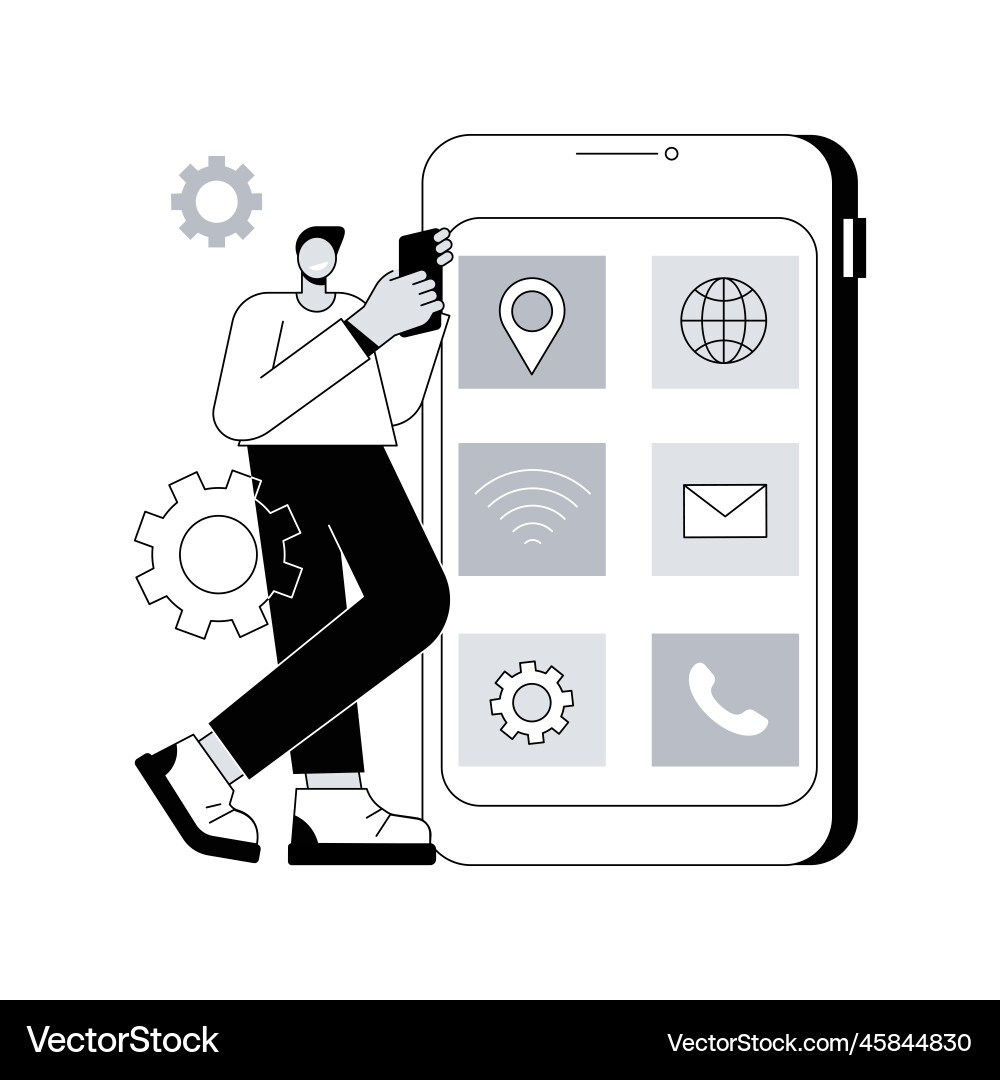 Native mobile app abstract concept Native mobile app abstract concept vector image