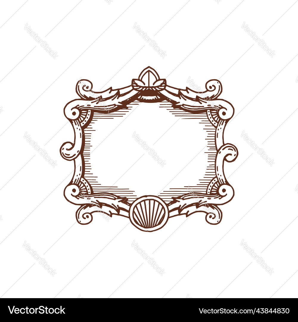 Ornate Frame with Pattern vector image