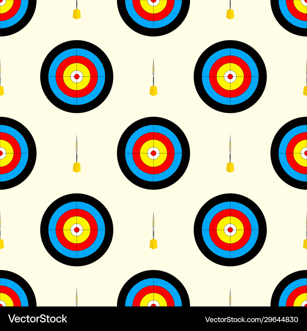 Seamless pattern with dartboards for darts game vector image
