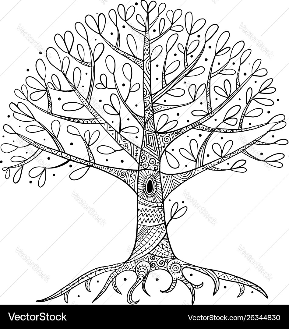 Tree with roots for your design Tree with roots for your design vector image
