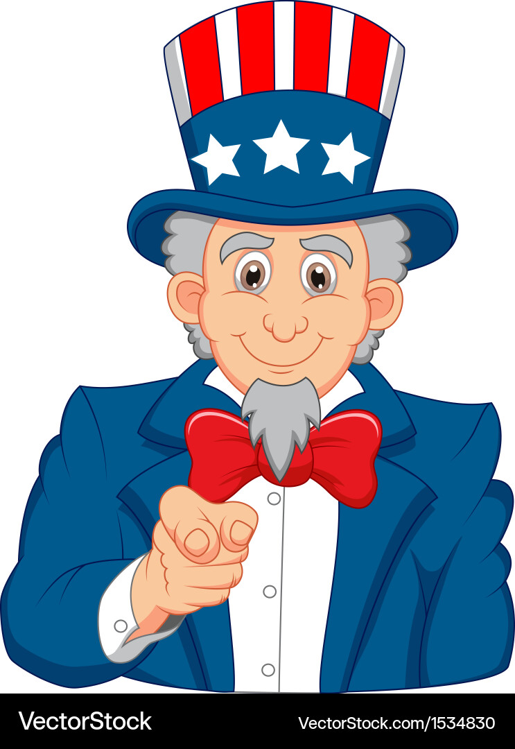 Uncle Sam Patriotic Cartoon – Royalty-Free Vector | VectorStock, image size:743x1080