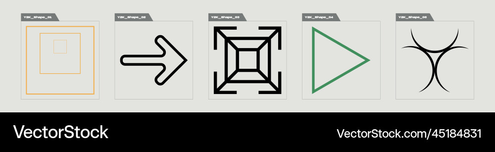 Brutalism shapes large set of retro objects Brutalism shapes large set of retro objects vector image