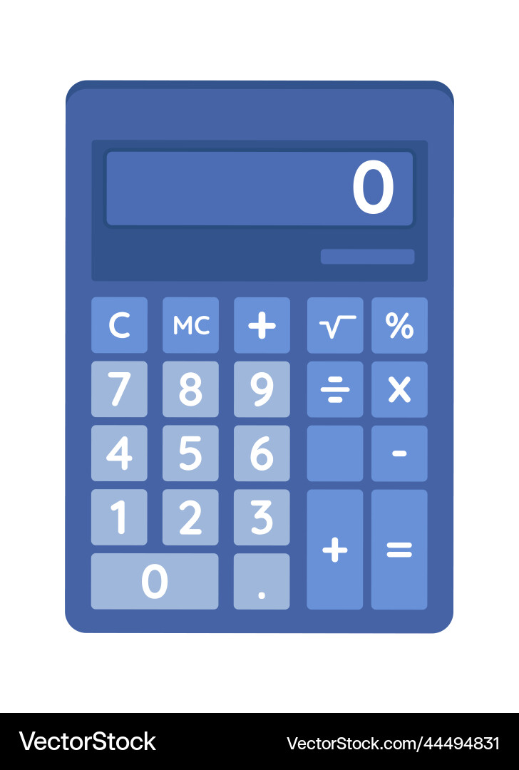 Calculator semi flat color object Calculator semi flat color object vector image