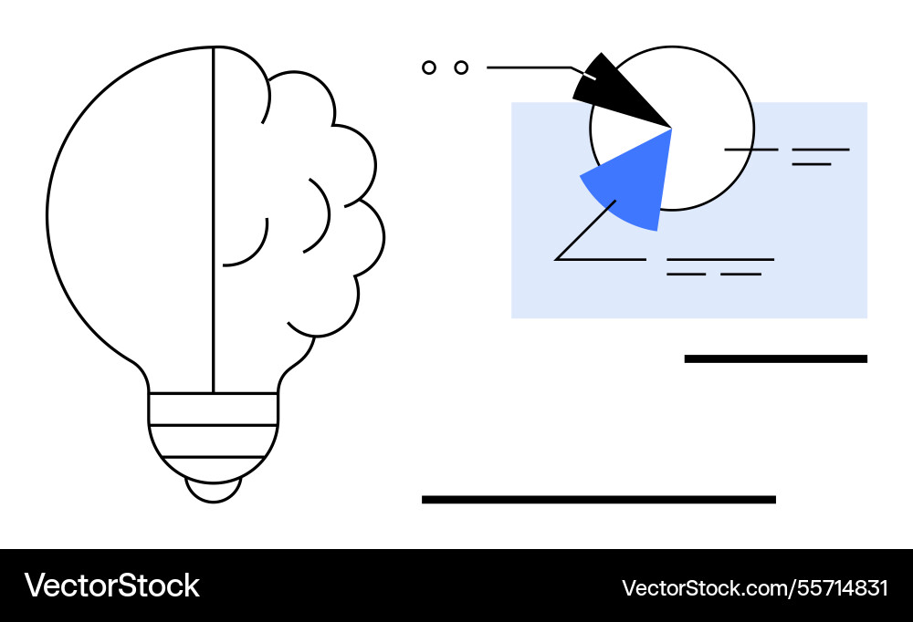 Creative process with lightbulb and data Creative process with lightbulb and data vector image