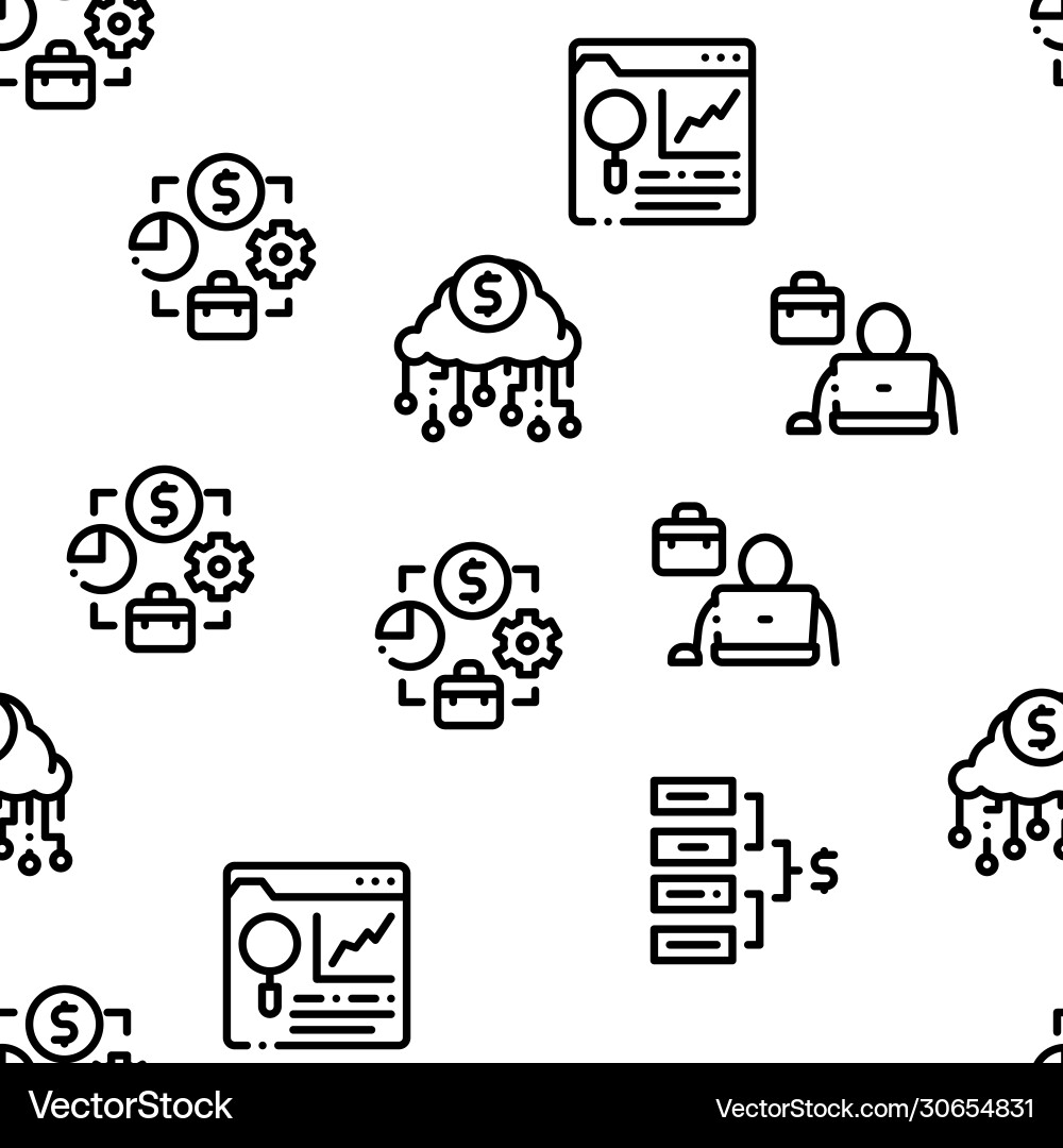Data scientist worker seamless pattern Vector Image