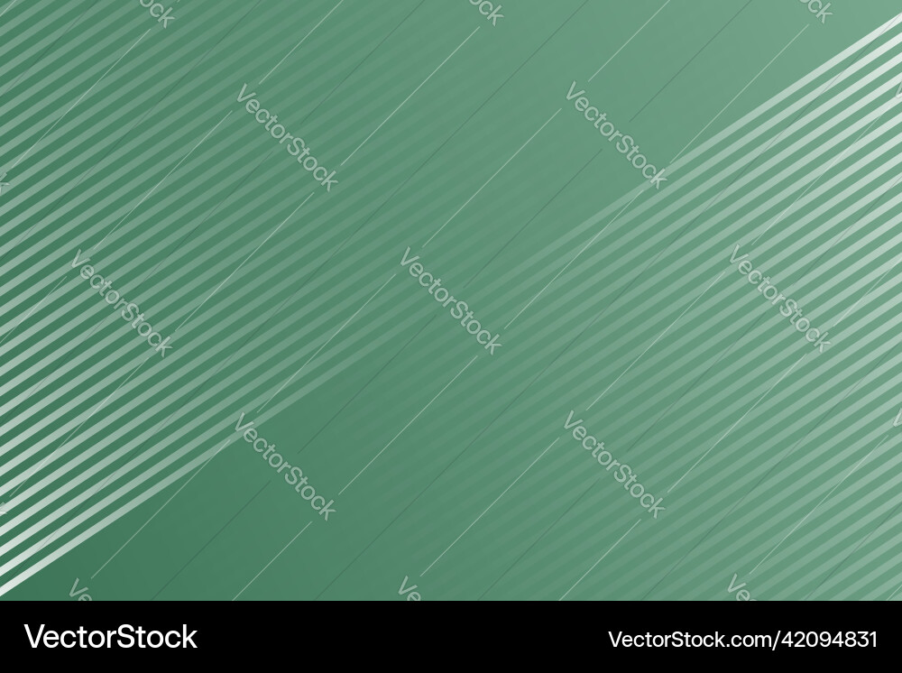Diagonal green motion lines background vector image