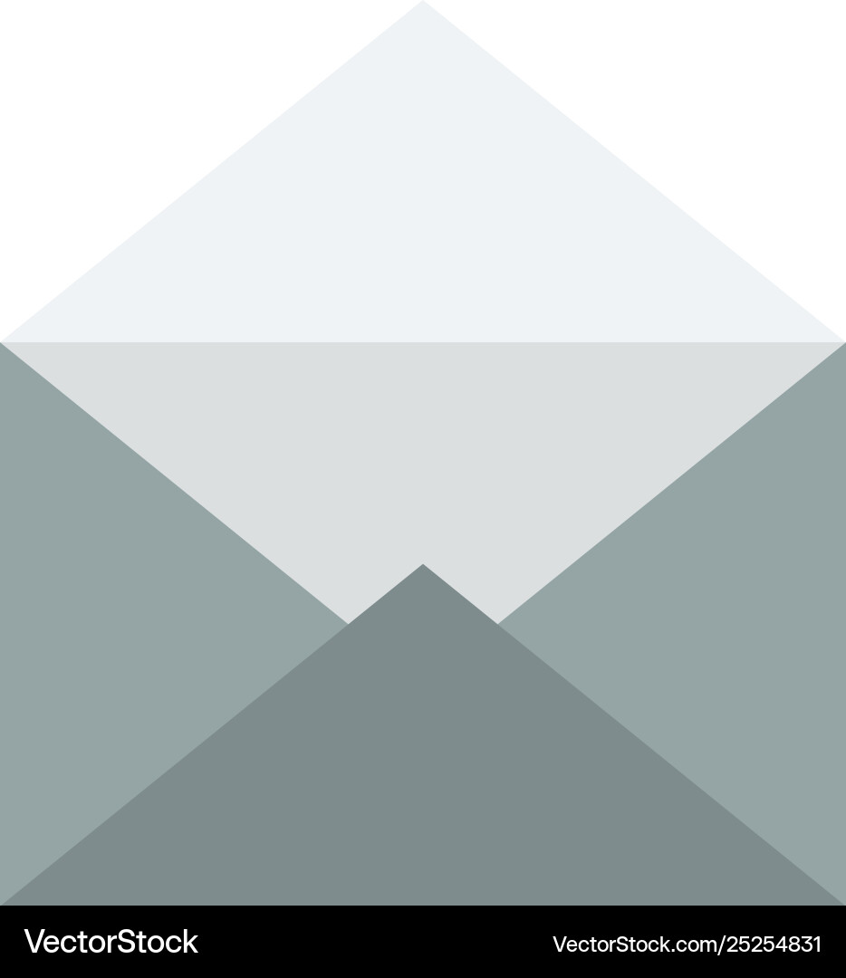 Email mail message open flat color icon Email mail message open flat color icon vector image