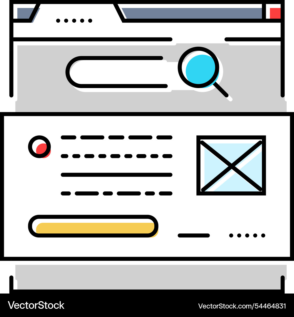 Featured snippet seo color icon Featured snippet seo color icon vector image