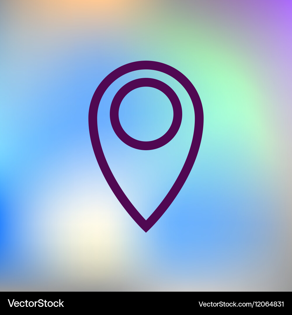 Flat paper cut style icon of map pointer Vector Image