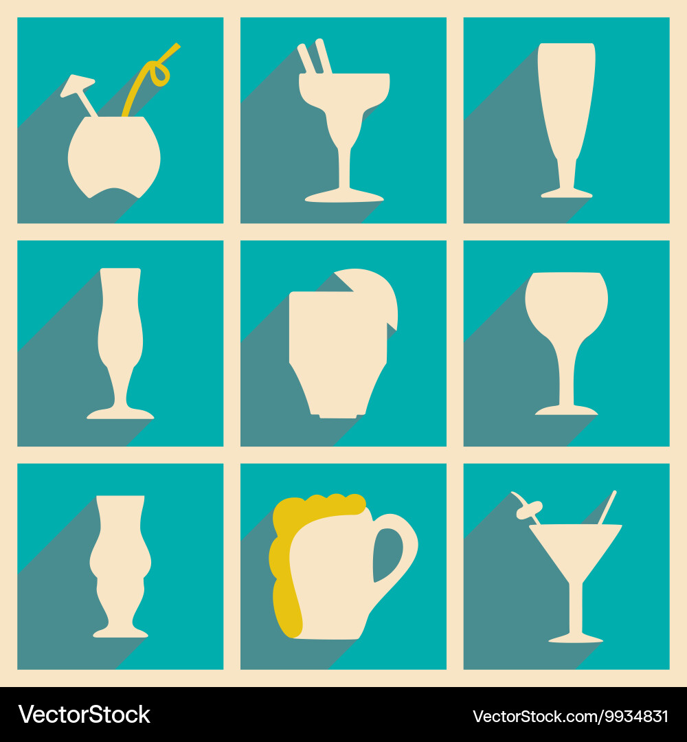 Flat with shadow concept and mobile application vector image