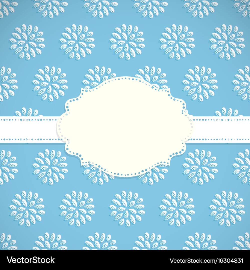 Floral Frame with Delicate Pattern Vector Image