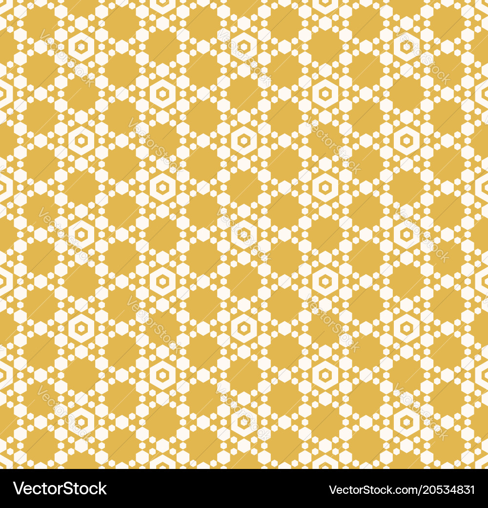 Geometric ornament with hexagonal grid lattice vector image