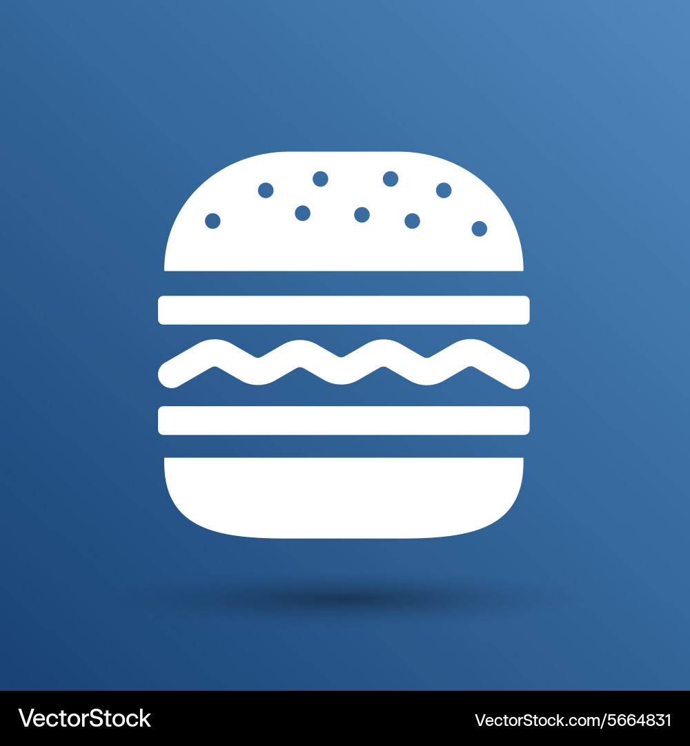 Hamburger web icon burger bun logo Vector Image