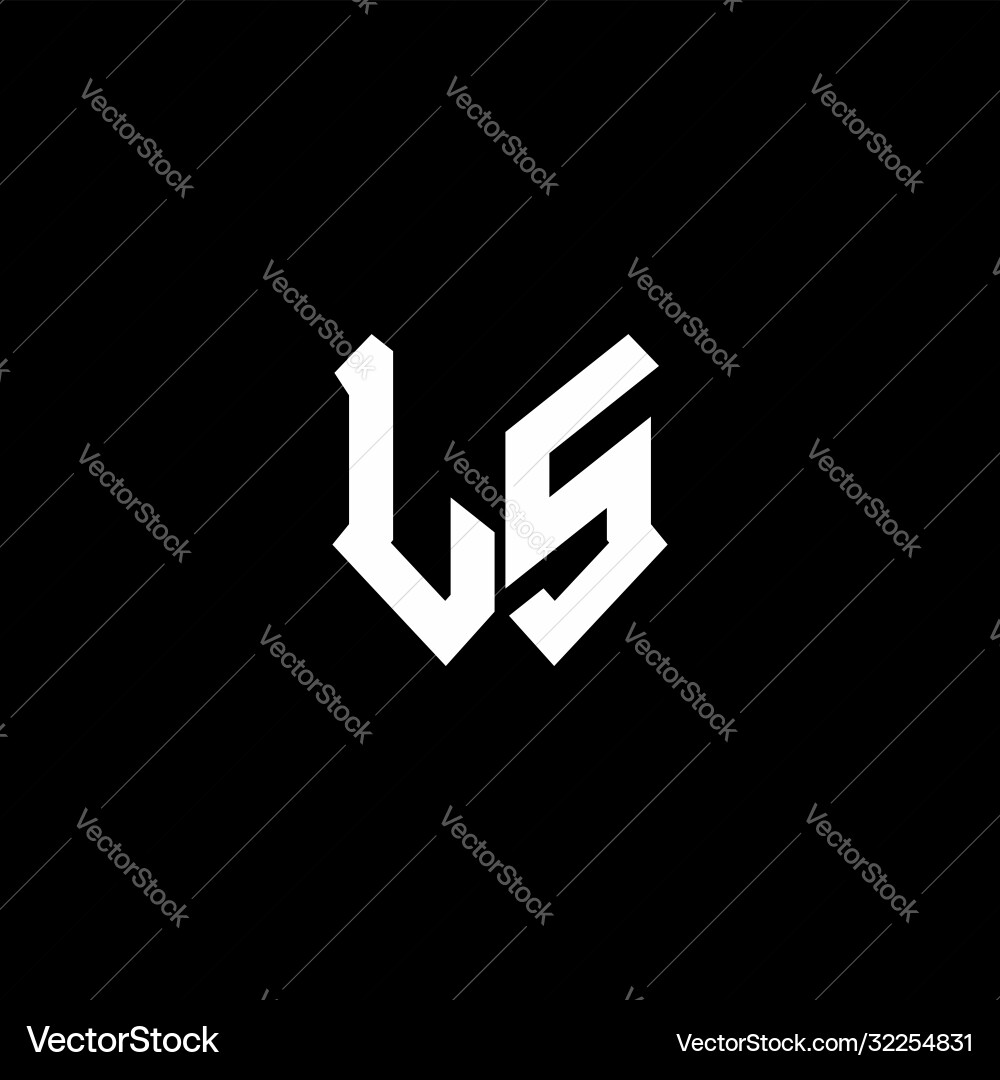 Ls logo monogram with shield shape design template Vector Image