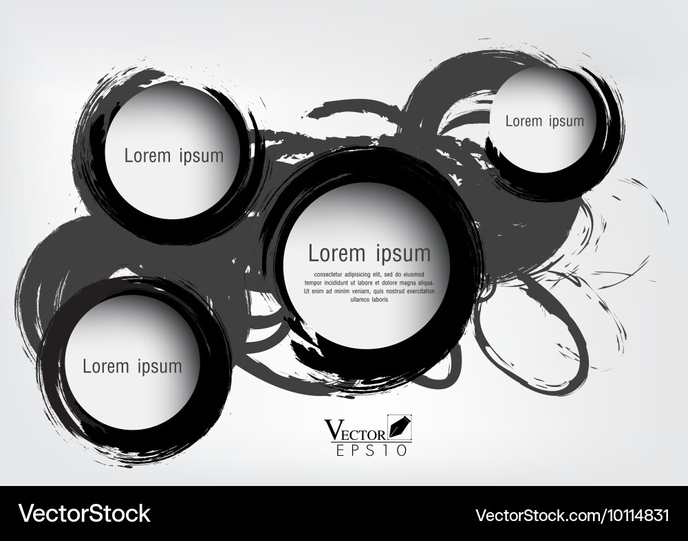 Modern circle can be used for workflow layout vector image