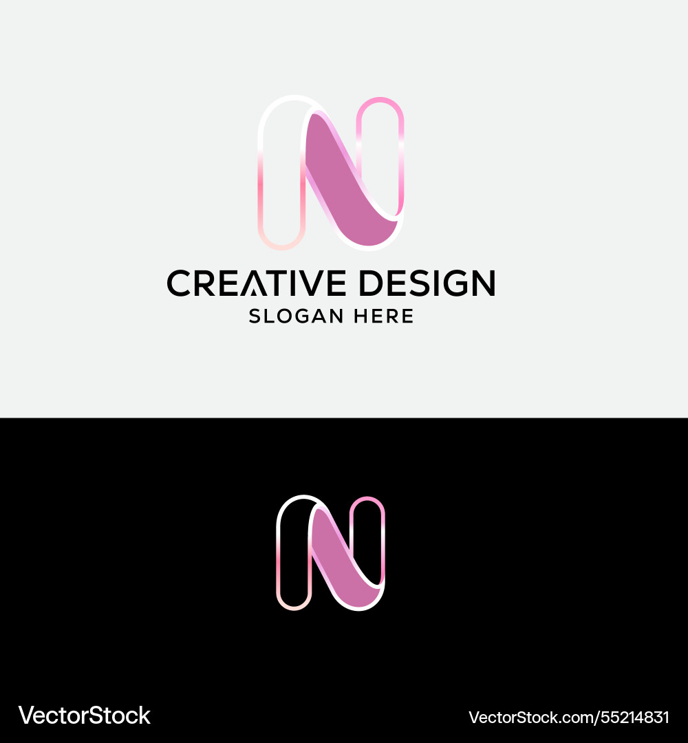 N symbol initial letter design monogram abstract N symbol initial letter design monogram abstract vector image
