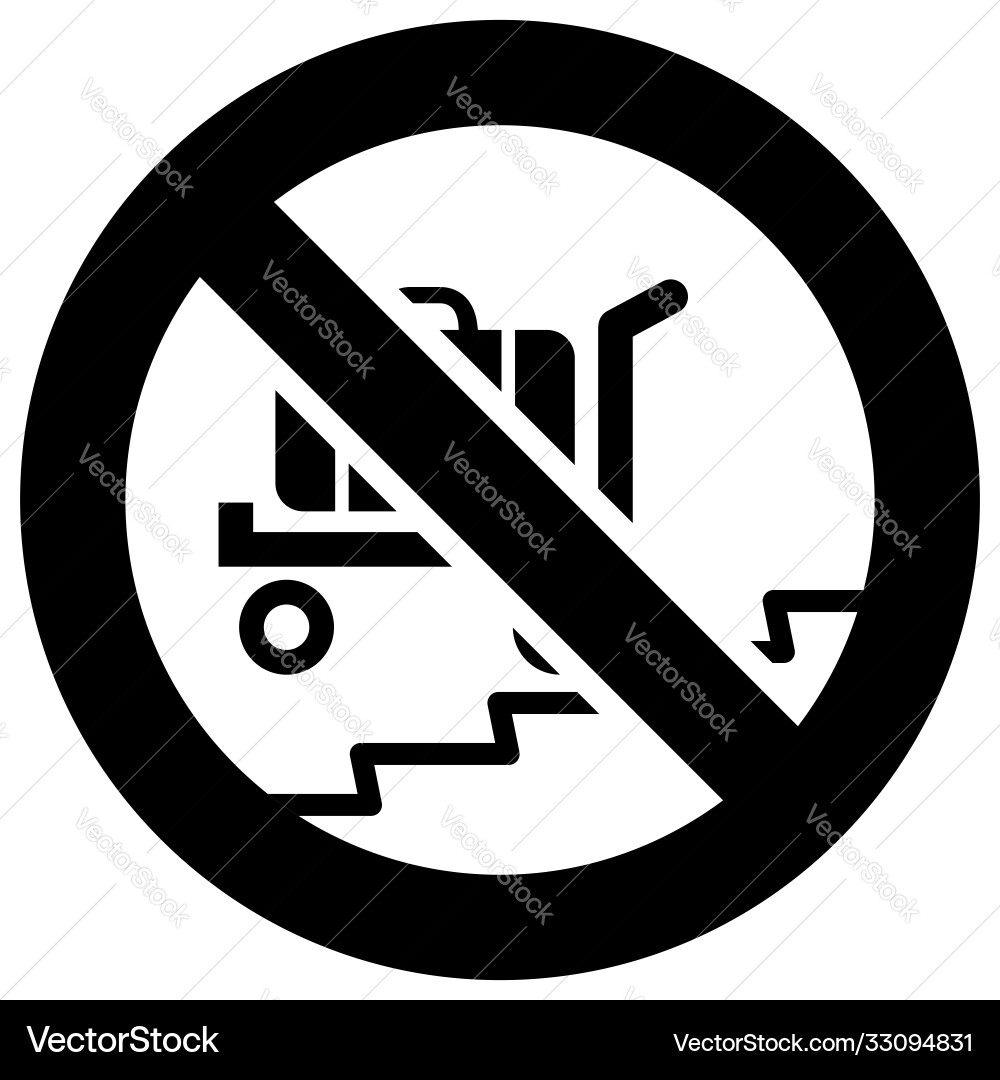 No baggage forbidden sign modern round sticker No baggage forbidden sign modern round sticker vector image
